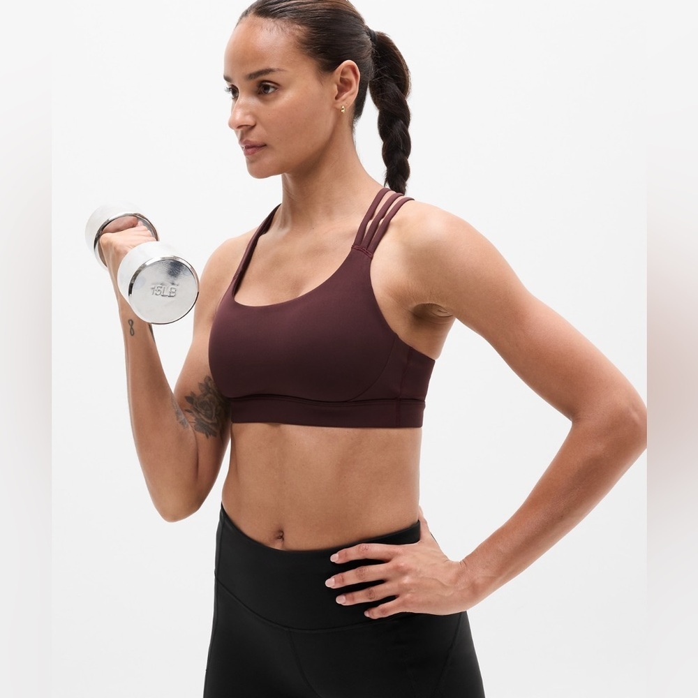 NWT Athleta Train Free Garnet Bra Size Large ( Best for A-C Cups)